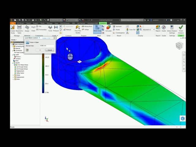 How to create an FEA (Stress Analysis) Study in Autodesk Inventor