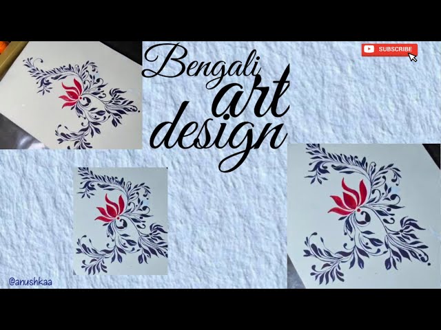 Bengali art design tutorial video🪷✨Hello, this is a full video tutorial of simple Bengali design art