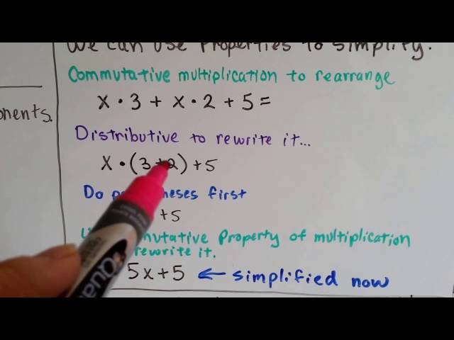 Grade 6 Math #1.9, How to simplify algebraic expressions