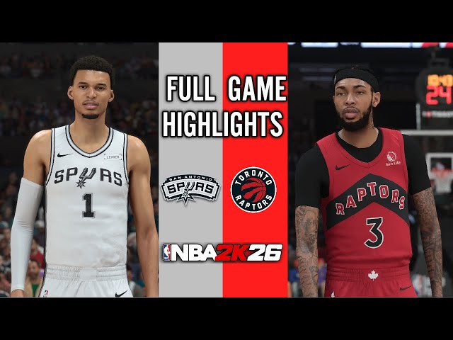 Raptors vs Spurs | Full Game Highlights | NBA 2K26 Simulation