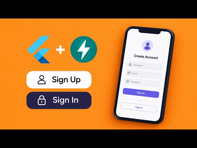 How to Build Sign Up and Sign In UI with Flutter | Flutter & FastAPI Series (Video 27)