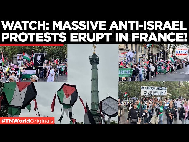 FRANCE PROTEST: Paris Protesters Mark ‘Prisoner Numbers’ For Palestinian Detainees Amid Gaza War!
