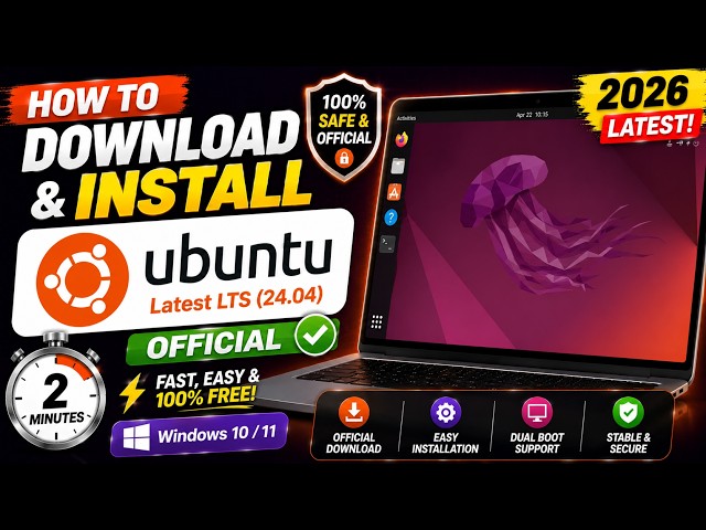 How to Download & Install Ubuntu on PC (2026) 🐧 | Official Ubuntu ISO Tutorial