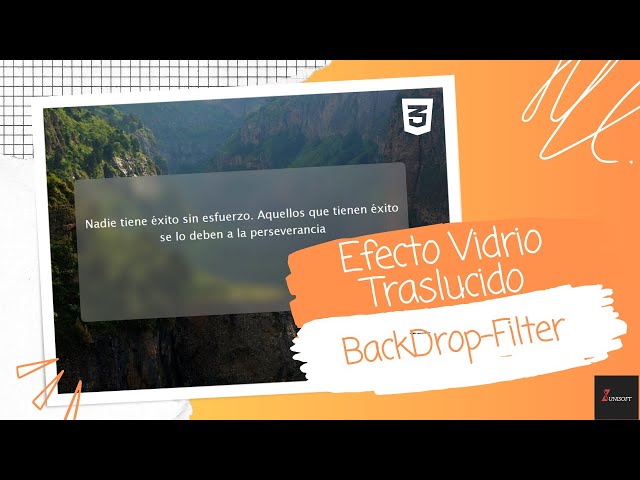 Efecto de vidrio traslucido con css - backdrop-filter