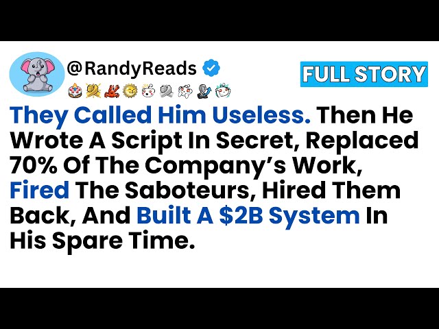 [FULL STORY] What's the best real-life example you've seen of the saying, "Give the hardest job...''