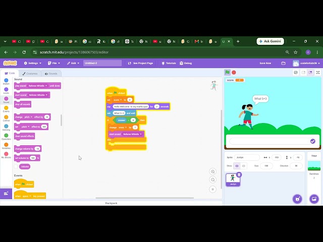 Scratch Quiz Game Tutorial for Beginners | Create a Score Counter in Scratch 3.0