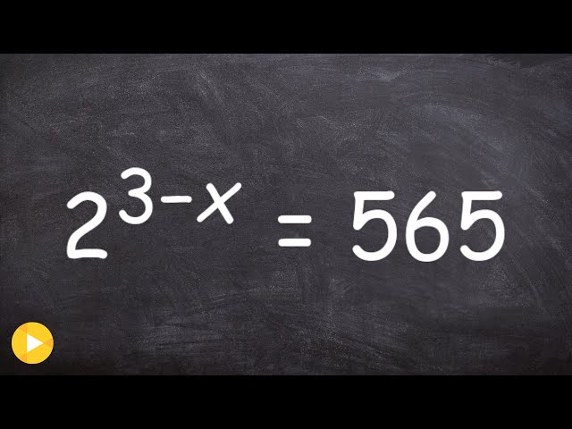 Solving an exponential equation