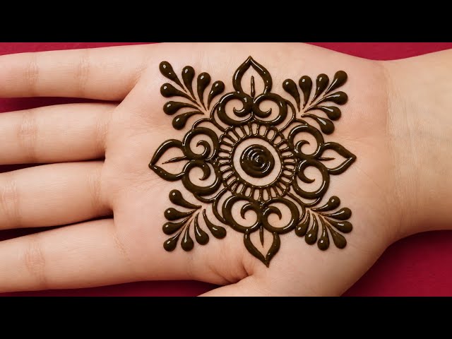 1 minut me teen alag alag mehandi ke simple aur easy design for beginners || easy or simple mehandi