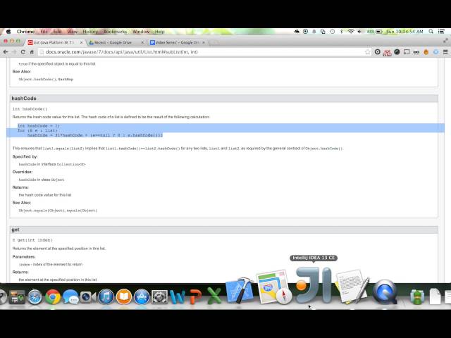 Singly Linked List in Java 10 - hashCode Method