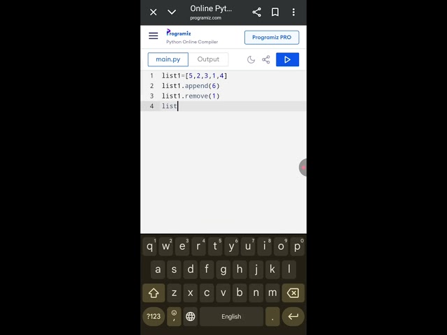 Basic List Operation(append,remove,sort) using python #engineering #coding #ai #programming #ai&ml