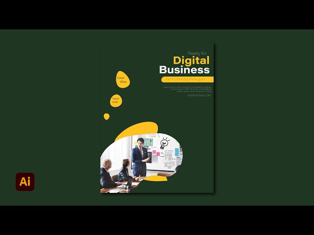 Business Poster Design | Illustrator Tutorial | #1