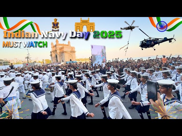 Indian Navy Day 2025 | Mumbai Air Show, Sea Cadet Marching & Navy Band | INS Gateway Full Vlog