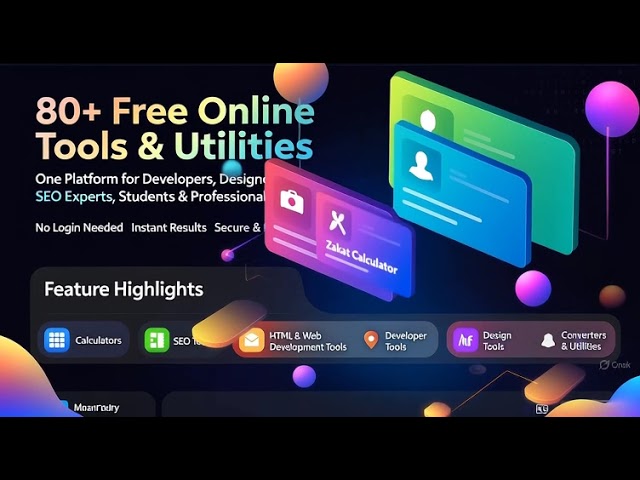 Free Online Tools & Utilities - 80+ Free Tools for Developers, SEO & Daily Tasks | FreeLearning365