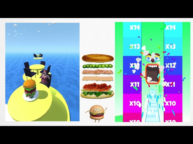 Stack Burger | Hunger Stack - Gameplay Walkthrough - (iOS,Android) New Mega Update All Levels