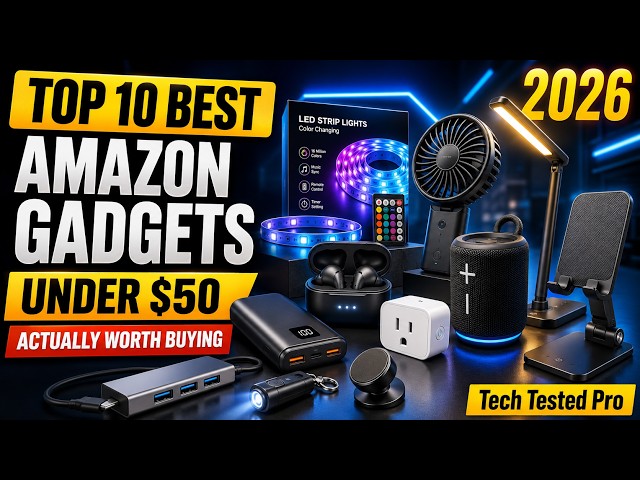 Top 10 Best Tech Gadgets Under $50 on Amazon 2026 | Best Budget Picks