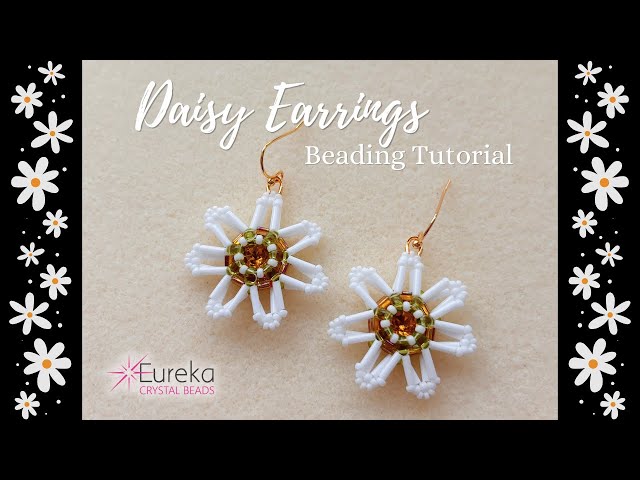 Super Simple Bezel DAISY EARRINGS Tutorial | Sugar Rush Beads Collection Lite from Eureka Crystal