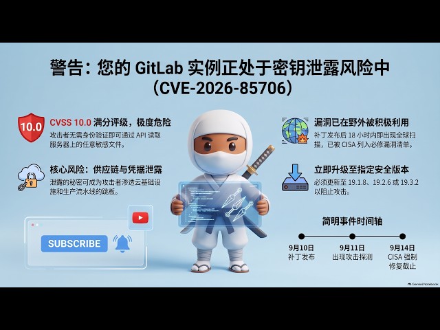 警告：您的 GitLab 实例目前正在私下泄露机密信息 (CVE-2026-85706) #网络安全