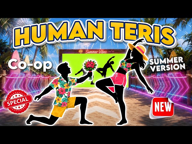 HUMAN TETRIS | CO-OP x 2 PLAYERS | Immersive Interactive Warm Up | Viral Active Game