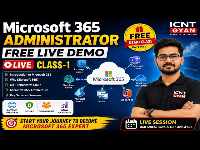 Microsoft 365 Administrator Full Course | Free Live Demo Class-1 | Learn Microsoft 365 in Hindi