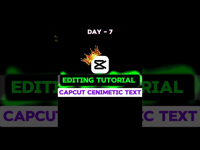 Capcut Cenematic Text | Day 7 of Day 30 Editing Tutorials challenge | #capcutedit #editing #capcut