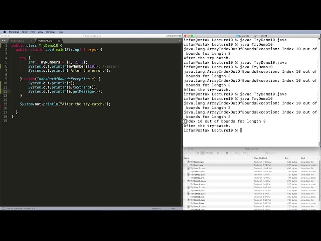 Java Exceptions 14: Using Throwable Methods