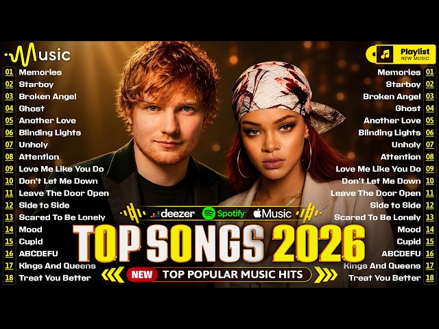 Billboard Pop Music 2026 🌈 Rihanna, Ariana Grande, Dua Lipa, Adele, Justin Bieber, Ed Sheeran