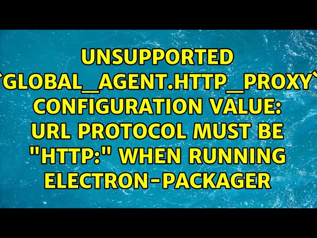 URL protocol must be "http:" when running electron-packager