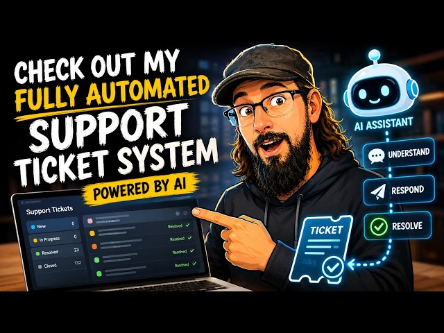 Fully automated support ticket system powered by AI.