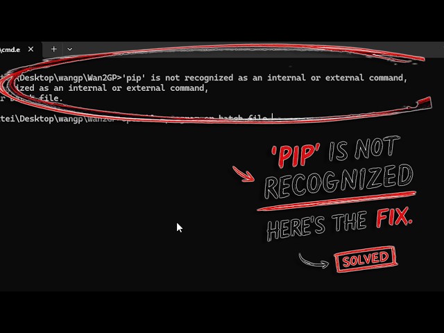 pip' is not recognized as an internal or external command | Fix Windows