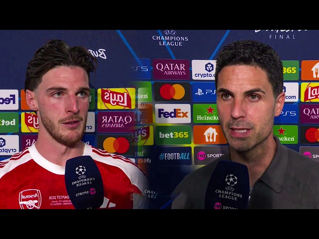 Mikel Arteta & Declan Rice Post match Interview 🔥| PSG vs Arsenal 1-1 (4-3)