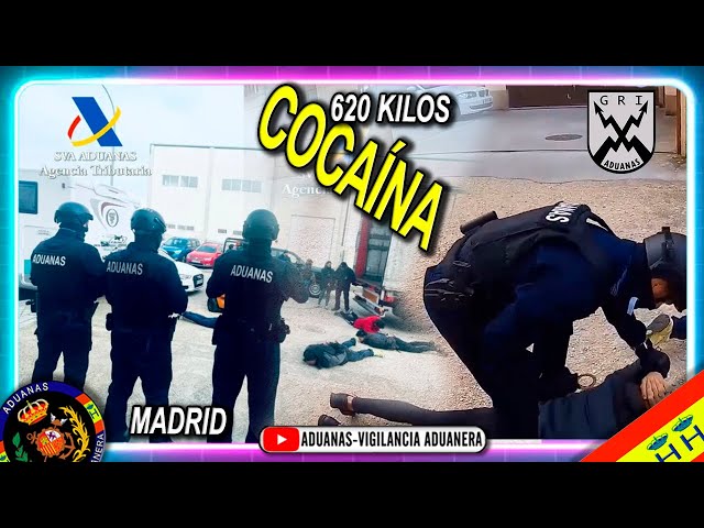 620 Kilos de cocaína, entrega controlada, GRI Madrid - Aduanas SVA