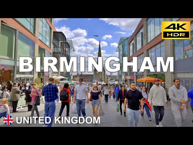 Birmingham – Exploring the City on a Weekend Walk for 2 Hours | UK 🇬🇧 Aug 2025 [4K HDR]