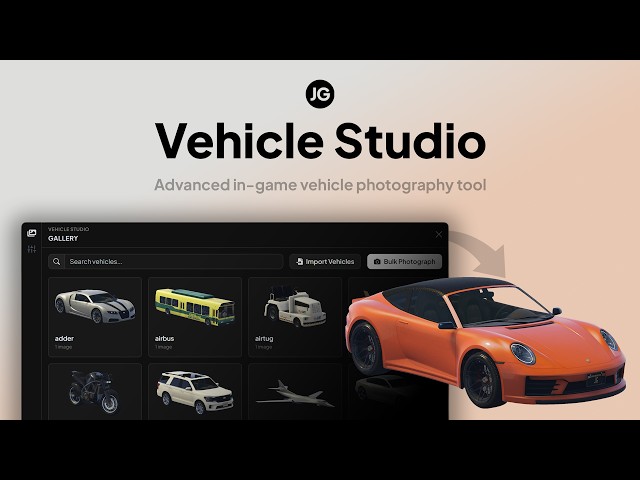 JG Vehicle Studio - Advanced in-game vehicle photography tool for FiveM