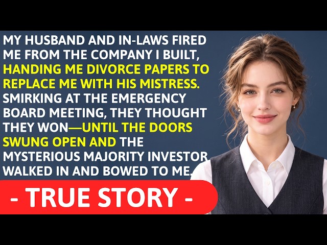 Husband And In-Laws Fired Me From The Company. At The Board Meeting, The Secret Investor…