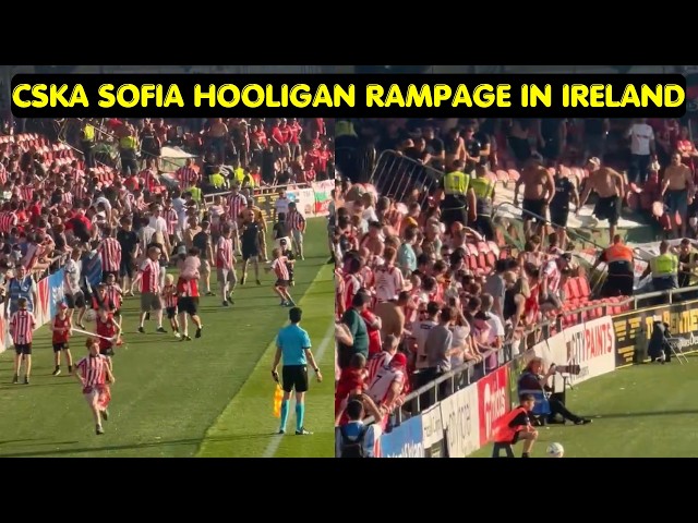 CSKA Sofia Supporters ATTACK Derry City At Brandywell Stadium - OMG!