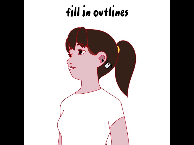 How we color in Adobe Animate #animation #2danimation #framebyframe