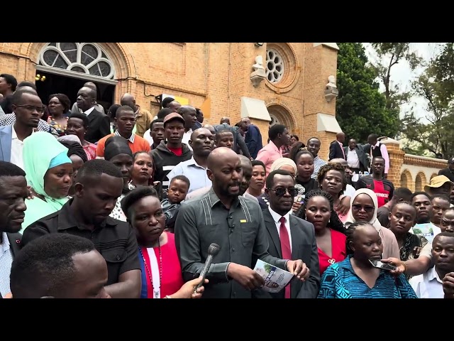 National Unity Platform yegase ku Dr Winnie Byanyima ku Lubaga Cathedral okusabira Dr Kiiza Besigye 