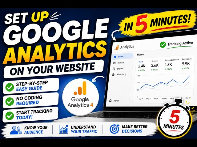 How to Set Up Google Analytics on Your Website (GA4) | Step-by-Step Tutorial #GoogleAnalytics #GA4