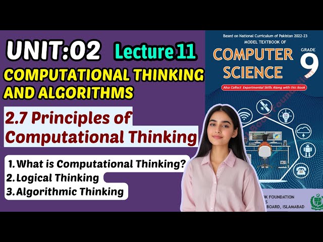 Principles of Computational Thinking | Unit 2 Algorithms | Class 9 Computer Federal Board Book 2025