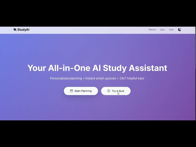 AI Planner, Quiz,and Tutor