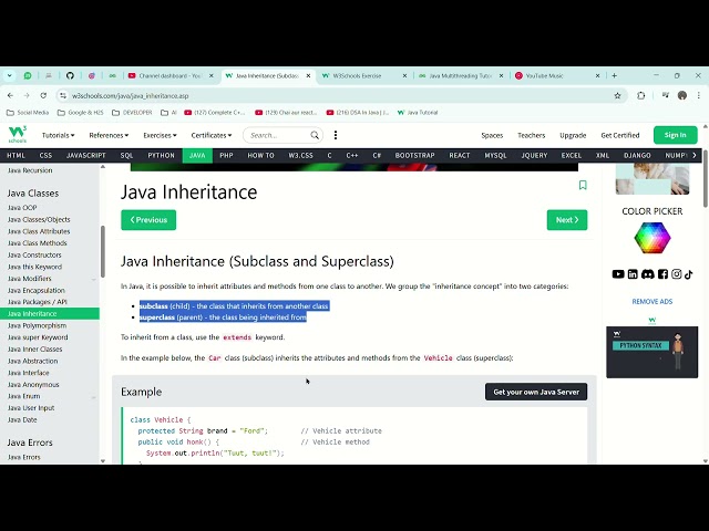 Java Inheritance Subclass and Superclass  | PB