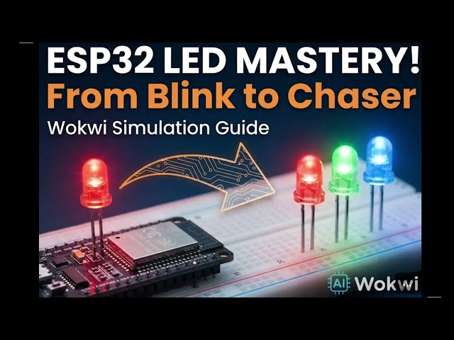 ESP32 Multiple LED Tutorial | How to Add and Control 3 LEDs