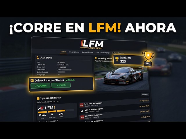 ¿Cómo CORRER en Low Fuel Motorsport (LFM) en Assetto Corsa? Tutorial completo