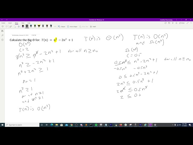 Big Theta Complexity Examples