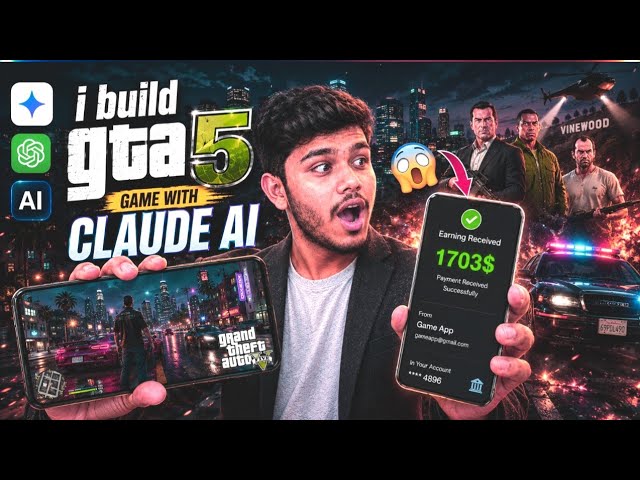 Build a GTA 5 style gaming app using AI Studio and Claude AI without coding! 🎮🔥