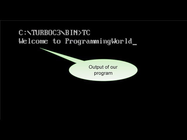 Lesson 1- Simple C++ program to display a string- ProgrammingWorld