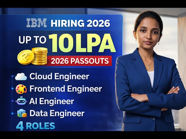 IBM Associate Developer Hiring 2026 🚀| Roles Explained Simply | PAN India |Freshers |CTC ₹4.5–10 LPA
