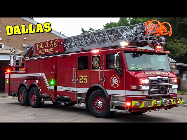 [TEXAS] - DALLAS Fire Department | Fire Engines, Truck, Rescues & Squad Response Compilation!