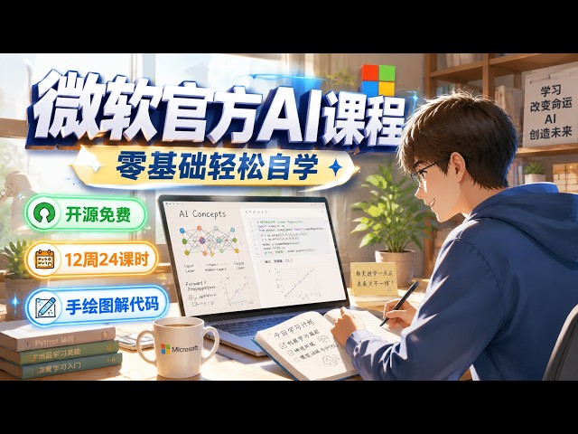 AI底层原理，零基础学AI，微软官方图解机器学习自学指南