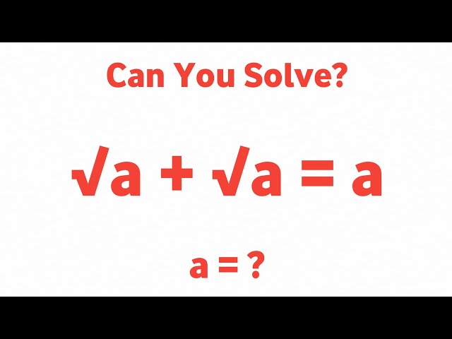 A Nice Square Root Algebra Simplification | Can You Solve? | Math Olympiad